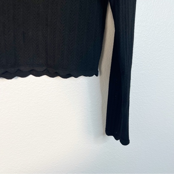 NWT Aritzia Wilfred Parcel Sweater Top Large Long Sleeve Whimsigoth Goth Black - Picture 8 of 9